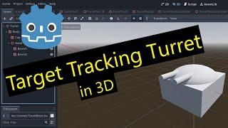 Turret rotate and elevate toward a target - Godot 3D Tutorial - Target tracking - Code and Math