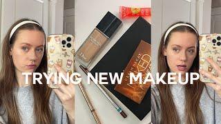 grwm with new makeup products!  warm makeup tutorial