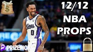 PRIZEPICKS NBA PICKS | THURSDAY 12/12/24 | NBA PLAYER PROPS PICKS | NBA PROPS & BETS TODAY