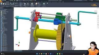Live EP-11[2022]  Hand Winch Assemble [Autodesk Inventor]