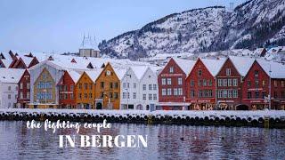 Bergen (Norway) - Walking Tour on a Snowy Day in Norway's Second Biggest City (4K)