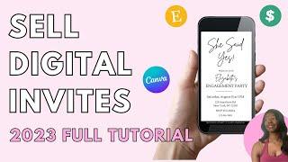 How to Sell Digital Invitations on Etsy | Invitations and Listing Photos Full Tutorial!