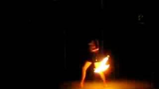 Vivian of the Moscow International Circus with the Fire Poi