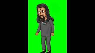 Green screen cartoon animation character for cartoon video.