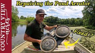 Fixing our Pond Aeration System.  One Year After Fish Kill, are there Fish in the Pond.