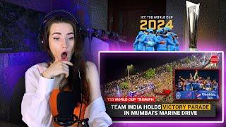 T20 World Cup triumph: Team India holds victory parade in Mumbai's Marine Drive  Russian Girl Reacts