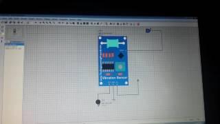 vibration sensor simulate for proteus