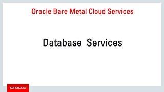 Bare Metal Cloud: Database Services