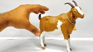 Clay Sculpting:Goat, How to make ANIMAL with clay easy ,clay modelling Goat , Goat sculpture