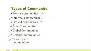 CE   Lesson 4   Type of Communities