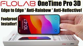 FLOLAB OneTime Pro 3D for iPhone 15 Pro: Anti Rainbow * Anti Reflective * Easy Foolproof Installer!