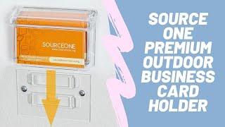 Source One Premium Outdoor Business Card Holder | $100k Bonuses in Description