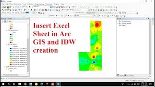 Importing Excel Data in Arc GIS/ How to Do interpolation (IDW) in Arc GIS