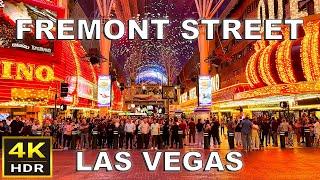 [4K HDR] Fremont Street Las Vegas Walking Tour | April 2024