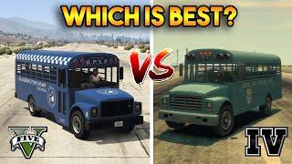 GTA 5 PRISON BUS VS GTA 4 PRISON BUS (GTA 5 VS GTA 4 COMPARISON)