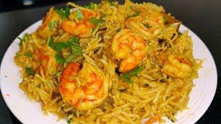 jhinga pulao | easy and quick prawns recipe | prawns masala rice