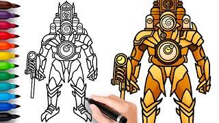 HOW TO DRAW CLOCKMAN TITAN | Skibidi Toilet Multiverse - Easy Step by Step Drawing