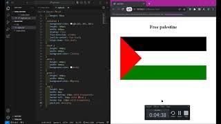 Design the flag of Palestine using HTML and CSS