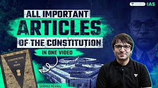 The Last Lap | All Important Articles Of The Constitution | UPSC Prelims 2024 | By Sarmad Mehraj