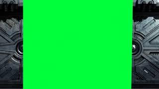 sci-fi door opening green screen effect