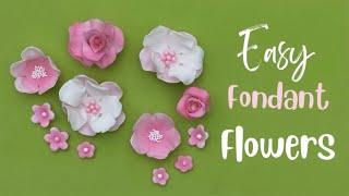 Easy fondant FLOWERS tutorial (for beginners)