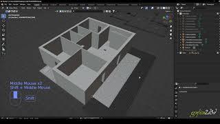 Modellare una casa con blender senza plugin - 08 pavimenti piano primo