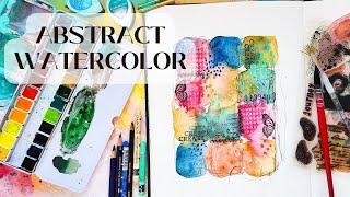 Abstract Watercolor Art Journaling - Pushing through creative block