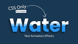 CSS Only Water Wave Text Animation Effects | Website Animation Html CSS