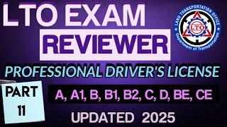 2025 LTO EXAM REVIEWER FOR PROFESSIONAL DRIVER'S LICENSE TAGALOG VERSION PART 11 | LTO REVIEWER 2025