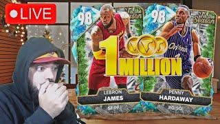 1 MILLION VC "TIS THE SEASON" Pack Opening for Galaxy Opal Lebron James! NBA 2k25 Myteam PACKS LIVE