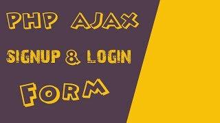 PHP AJAX Registration & Login Form [Urdu/Hindi]