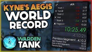 ESO Kyne's Aegis Hard Mode in 10 Minutes! Warden Tank/Healer | World Record Speedrun | Update 44