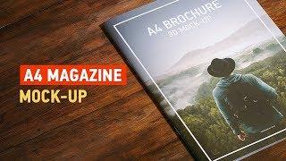3D A4 Magazine | Brochure Mock-up