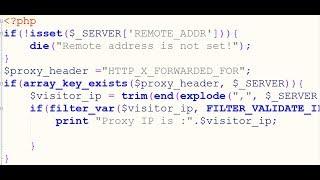 Detect IP address of client connected through a proxy in PHP