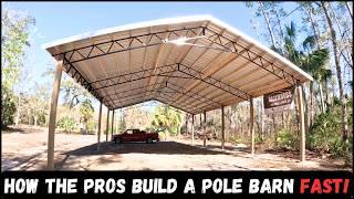 FAST Pole Barn Build Step By Step!