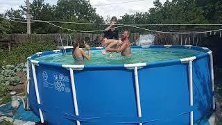 Gymnastics in the pool !!! Summer is wonderful!!! Лето прекрасно!!!