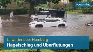 Hamburg: Hagelschlag und Überflutungen