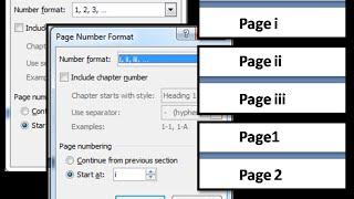 How To add different page number for different sections with PAGE BREAK 2017