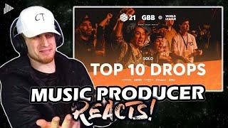 Music Producer Reacts to TOP 10 DROPS  Solo | GRAND BEATBOX BATTLE 2021: WORLD LEAGUE