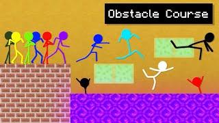 Stickman VS Minecraft: Obstacle Course 2 - AVM Shorts Animation
