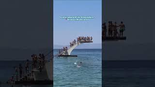 Will you jump from here?Elli Beach, Rhodes, #Greece #travel #shorts