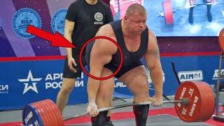 HEFTIGER Bizepsriss! Pavlo Nakonechnyy Deadlift 415 KG! - Gigant von der Ukraine