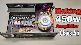 Class AB 200+200W Hi-Fi Amplifier || full build making wiring || home loud amplifier