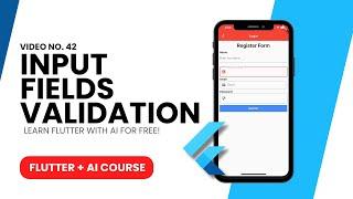 [HINDI] #41 Flutter - Input Validation  | Complete Flutter + AI Course for Beginners