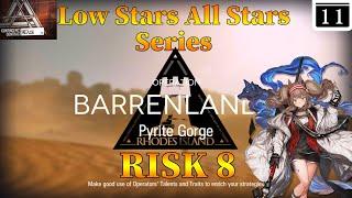 Arknights CC#2 Day 11 Pyrite Gorge Risk 8 Guide Low Stars All Stars with Angelina