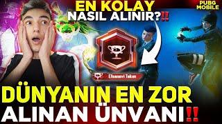 EFSANEVİ TAKIM ÜNVANI EN KOLAY NASIL ALINIR??? EN NADİR ÜNVAN ! / PUBG MOBİLE