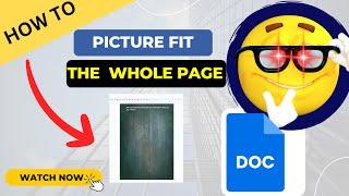 How to Make a Picture Fit the Whole Page on Google Docs Documents