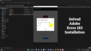 Adobe Error 183. Fixed Adobe XD Error 183 Installation.