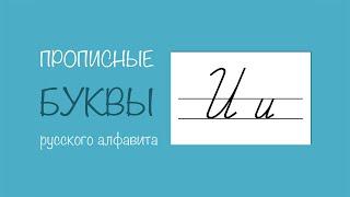 Заглавная и строчная буква И. Прописные буквы русского алфавита. Учимся красиво писать.