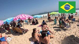  Nice day at LEBLON BEACH  4K | Brazil Beach Walk